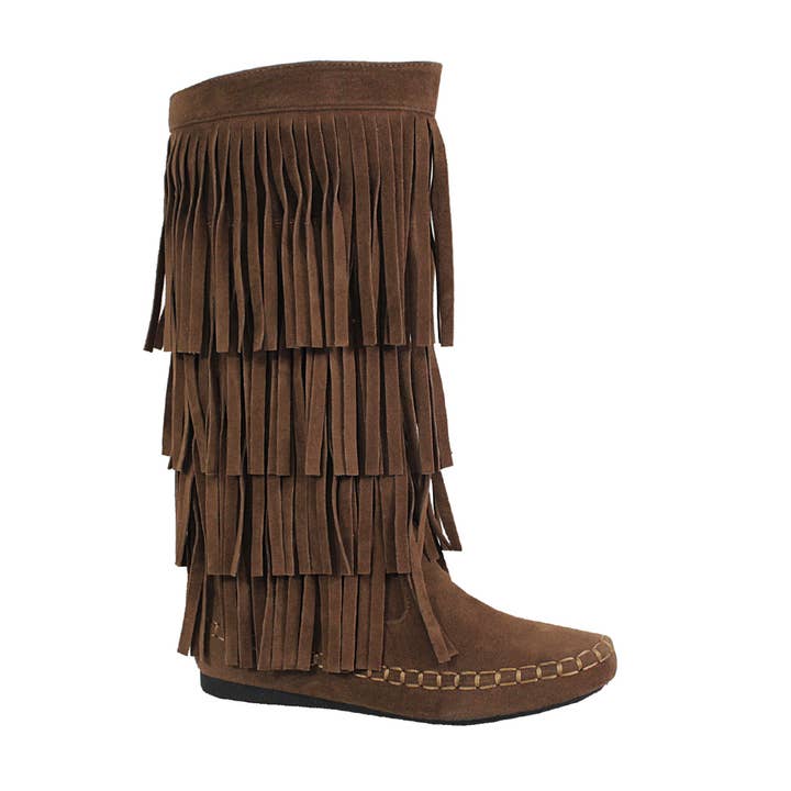 Bottes western Yoki Mudd-55 à franges superposées pour femmes pour la vente par Yoki Fashion