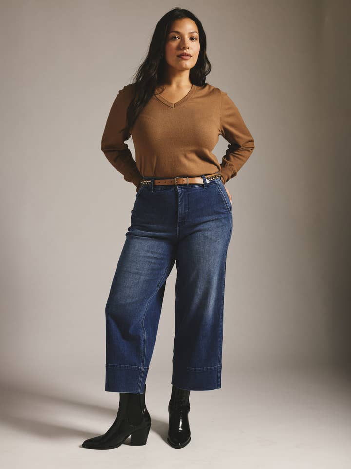 Carol High Rise Cropped Jeans - True Blue for wholesale by Universal Standard