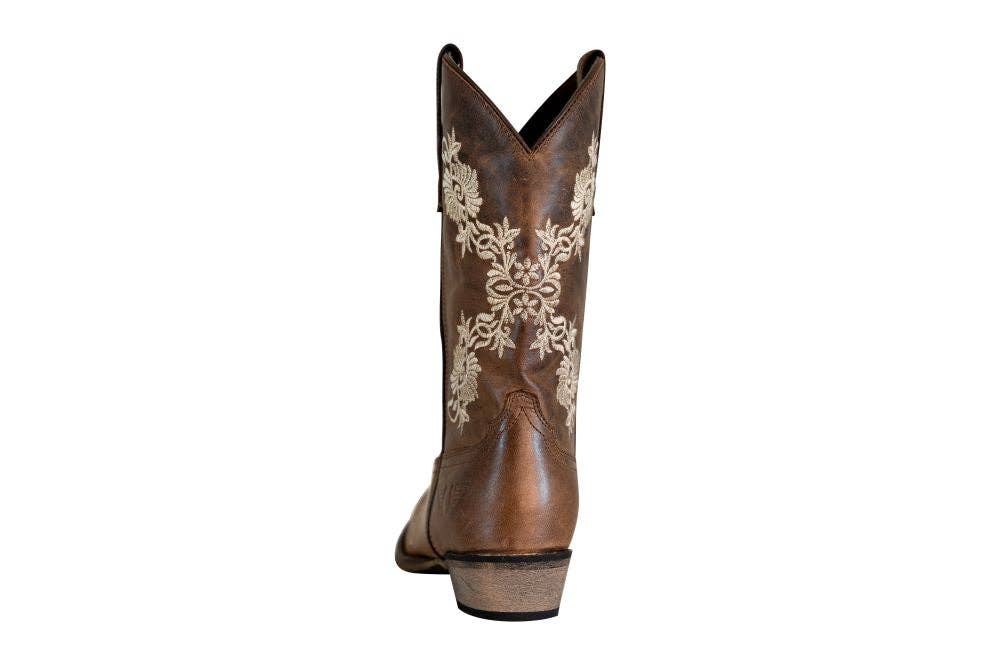 Brown TuffRider Ladies Mormon Square Toe Western Boot for wholesale on Faire3
