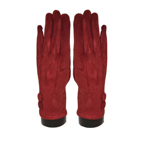 Guante de ante rojo con 2 botones grandes para venta al por mayor de Access by Mediterranean Concepts