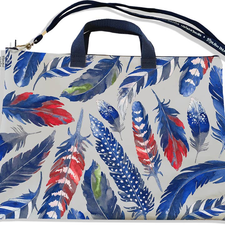 Sacoche ordinateur portable 11 & 13 pouces Plumes bleues pour la vente par BISTRAKOO