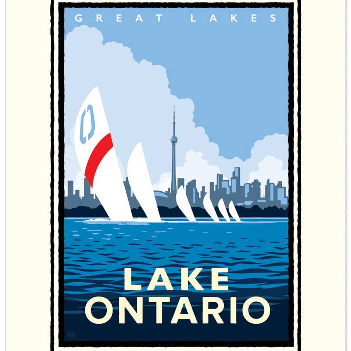 Landmark Great Lakes | Lake Ontario for wholesale by Legendary Landmark Art Prints