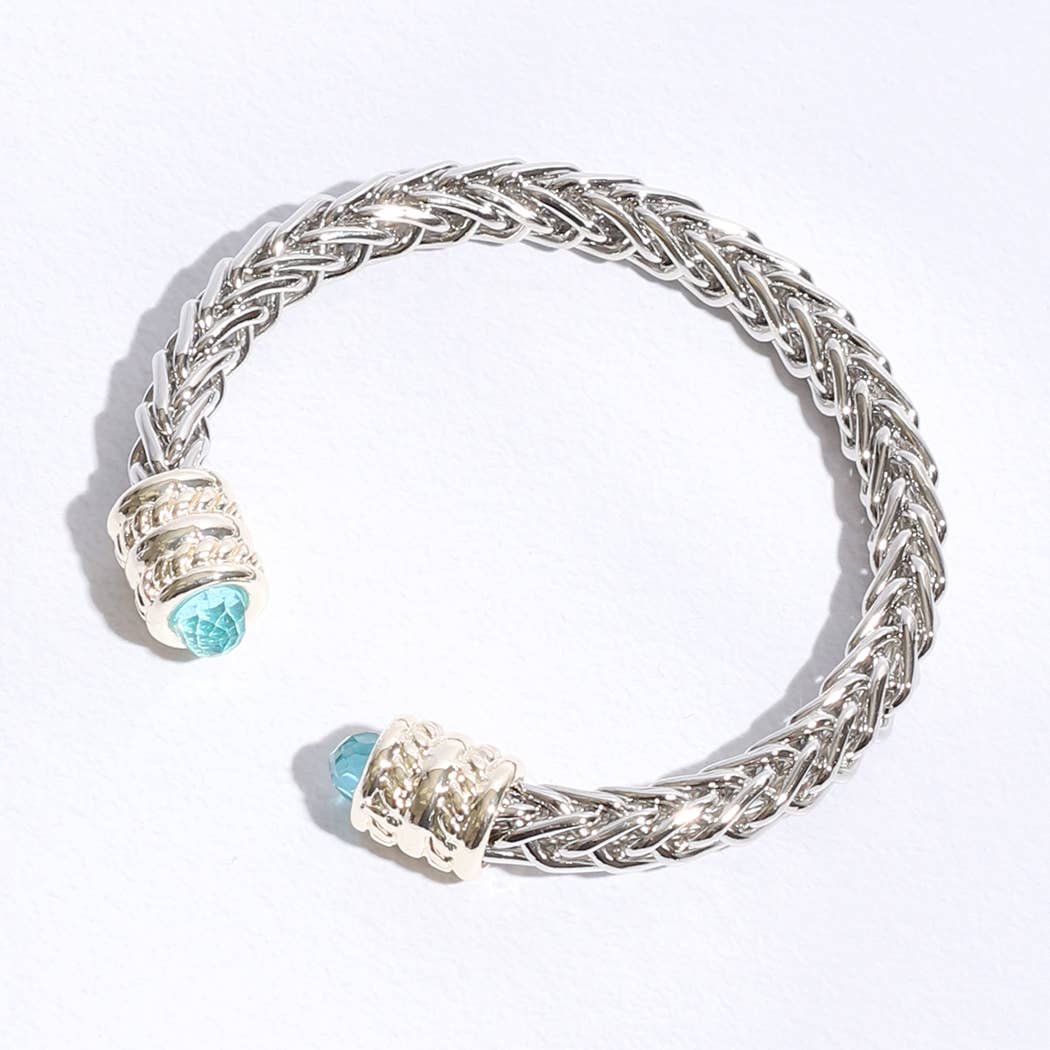 Fashion City - Wholesale Cuff Bracelet - Ponytail Gemmed Out Bangle Bracelet10