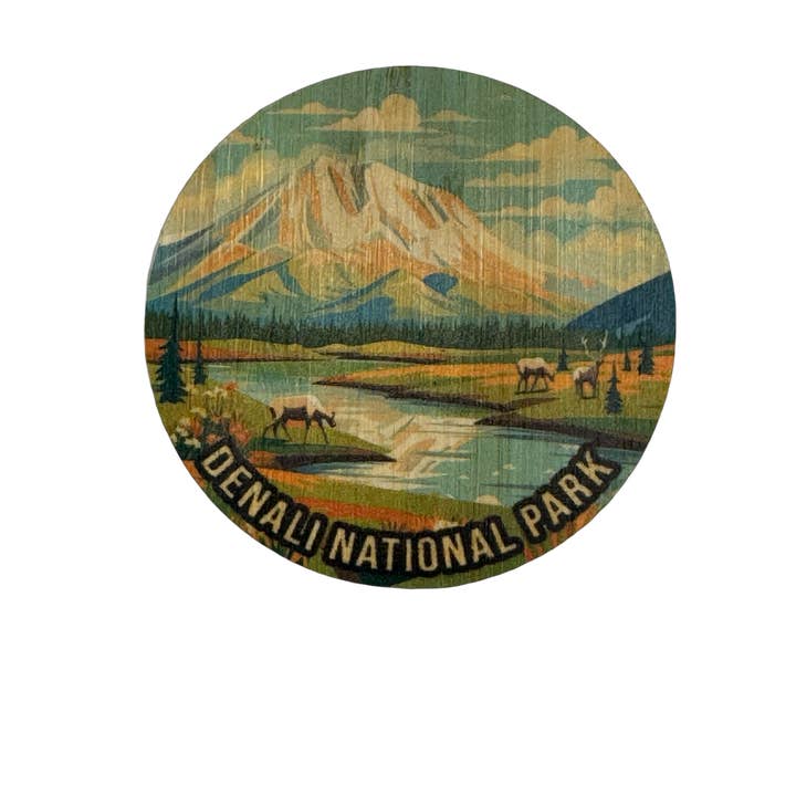 Bamboo Wood Stickers - Wholesale Sticker - Denali National Park