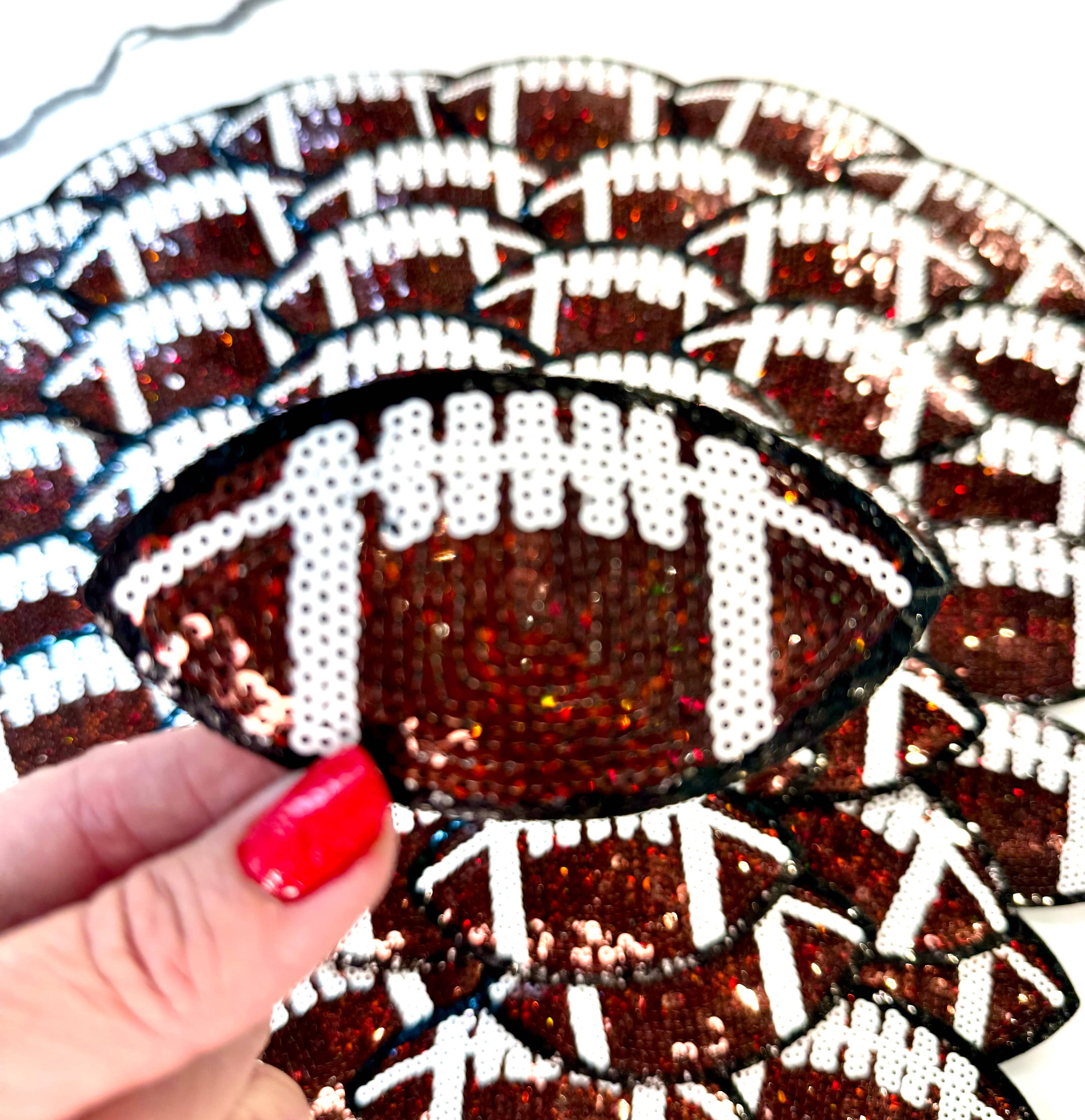 sequinandstiches - Wholesale Patch - Sequin Football Patch, Sequin Patch, Football Patch, Trucker Hat Patch, Iron On Patch, Game Day Patch, Sports Patch, DIY Patch, Patch for Hat1