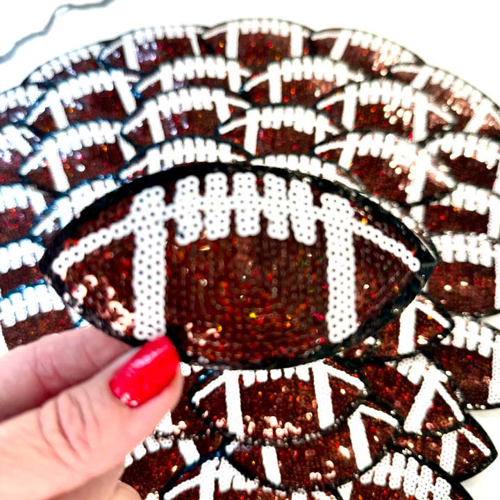sequinandstiches - Wholesale Patch - Sequin Football Patch, Sequin Patch, Football Patch, Trucker Hat Patch, Iron On Patch, Game Day Patch, Sports Patch, DIY Patch, Patch for Hat1
