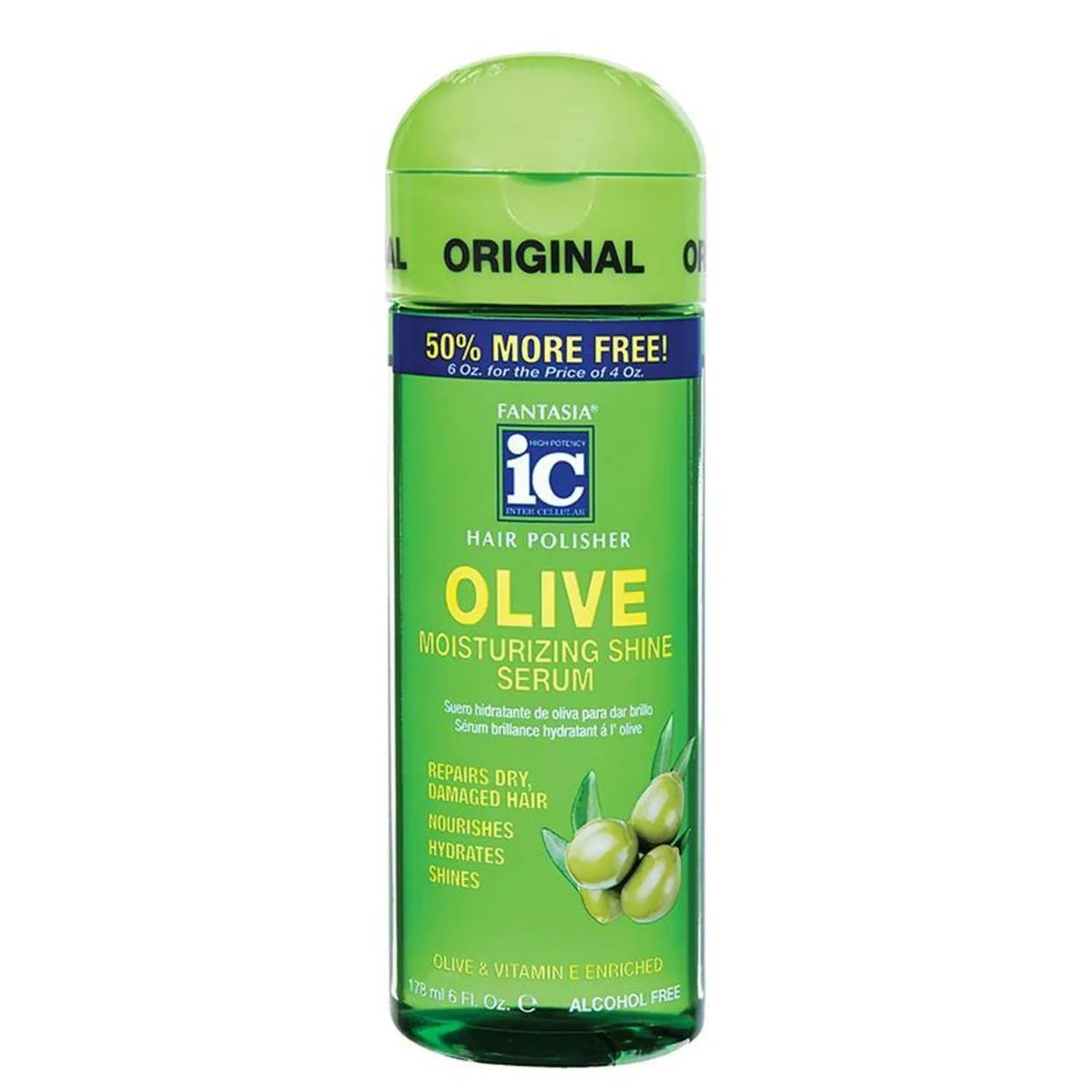 KT Supply - Wholesale Hair Serum - Fantasia IC Hair Polisher Olive Moisturizing Shine Serum,6oz0
