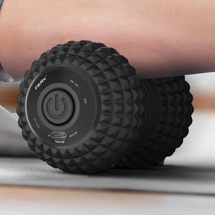 FitRx - Rouleau de massage avec plusieurs vitesses de vibration pour la vente par Funky Rico Inc
