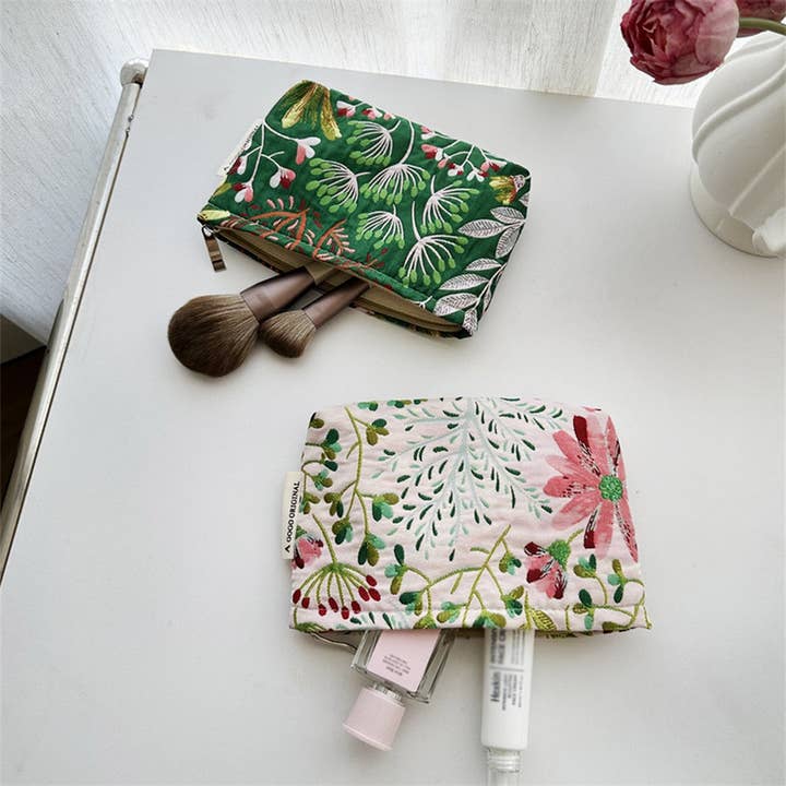 ACCITY - Wholesale Makeup/Cosmetic Bag - Floral Makeup Bag Travel Wash Wallet Storage Pouch_CUAB006934