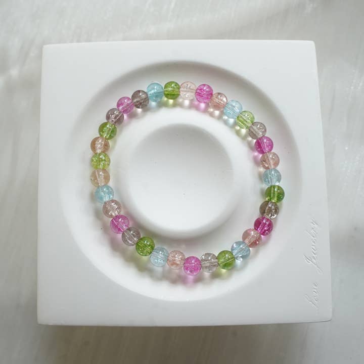 Candy Aura Bracelet – Rainbow Tourmaline Sparkle for wholesale by Auris Space