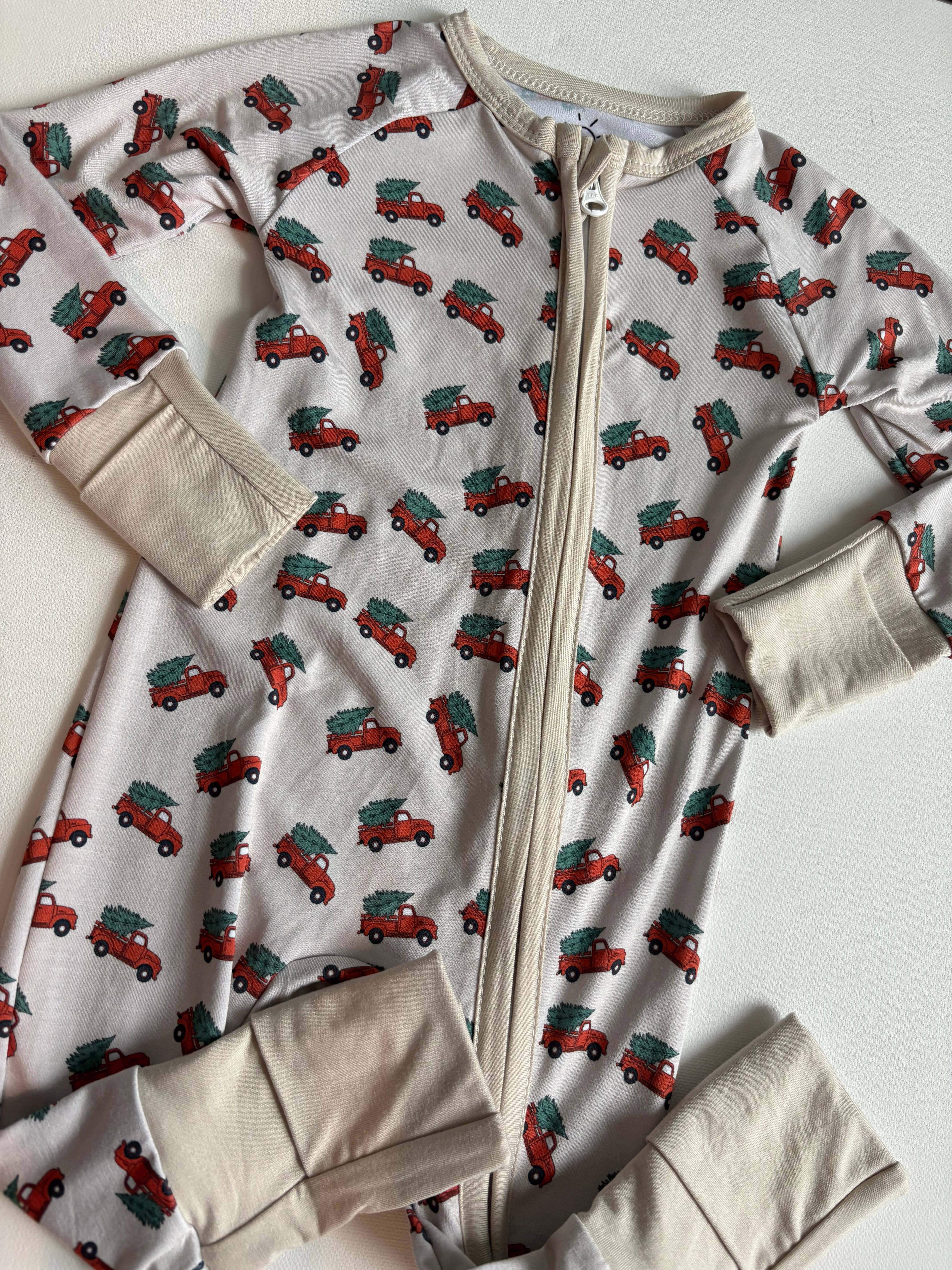 Havenbaby - Vendita all'ingrosso Tutina - Neonati - Tutina in bambù Big Red Truck1