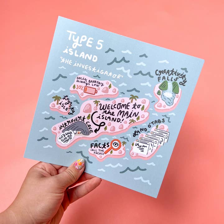 Tipo de Eneagrama 5 - Impresión - 8x8" para venta al por mayor de Paris Woodhull Illustrations