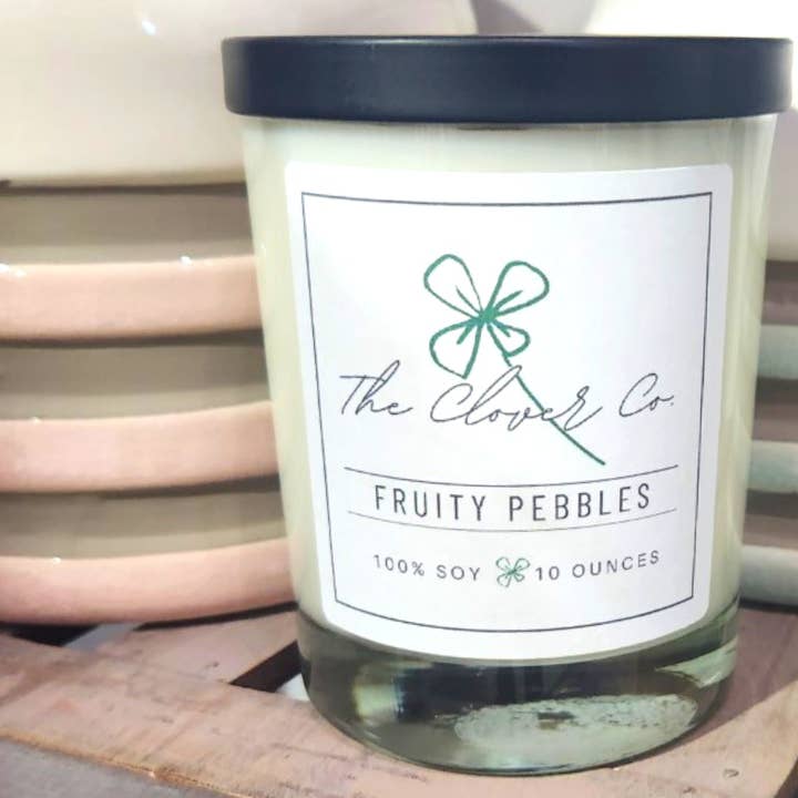 Bougie de soja Fruity Pebbles pour la vente par The Clover Co.