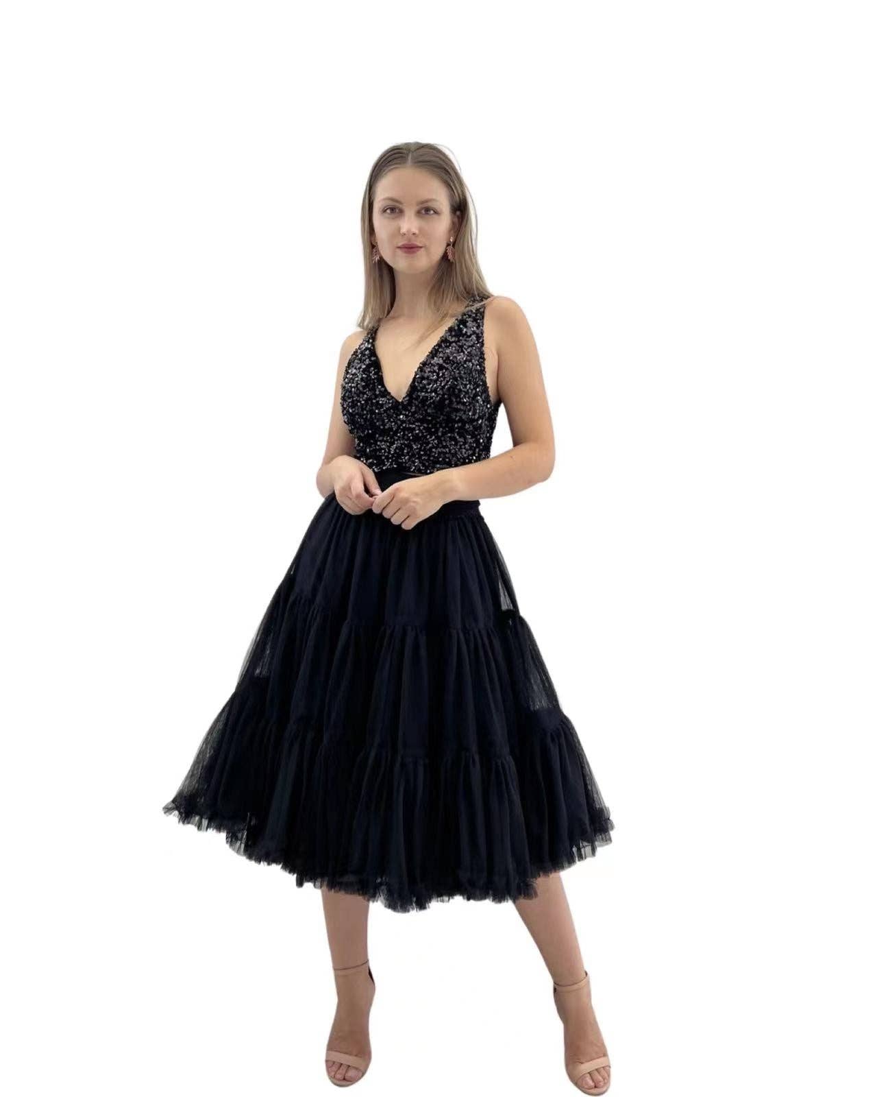 Invitadissimas - Wholesale Skirt - Women's - Pompous tulle midi skirt J87519