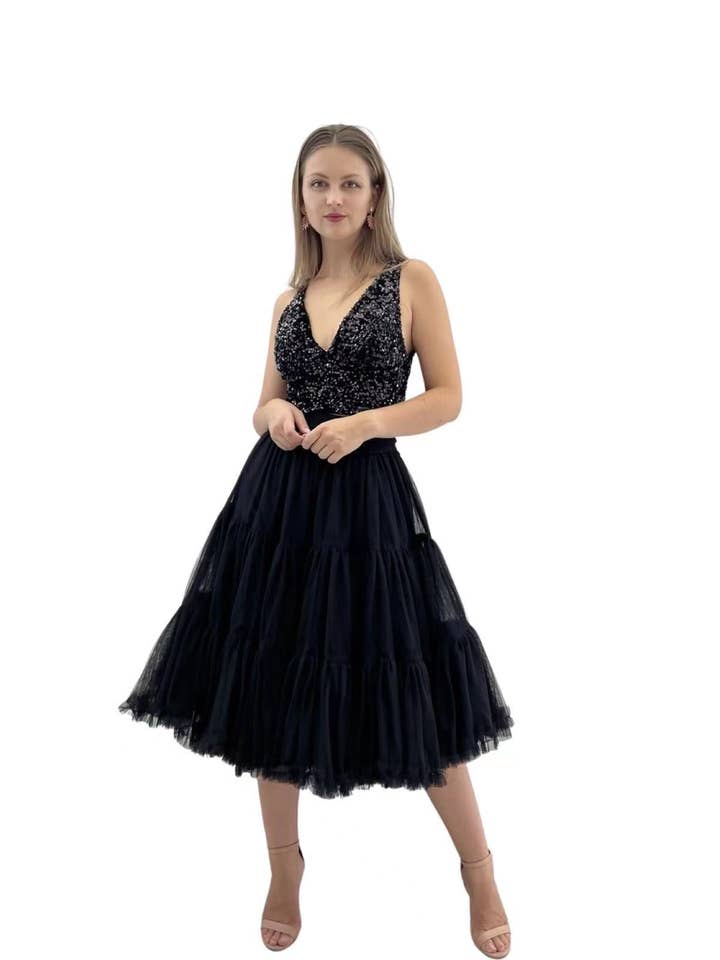 Invitadissimas - Wholesale Skirt - Women's - Pompous tulle midi skirt J87519