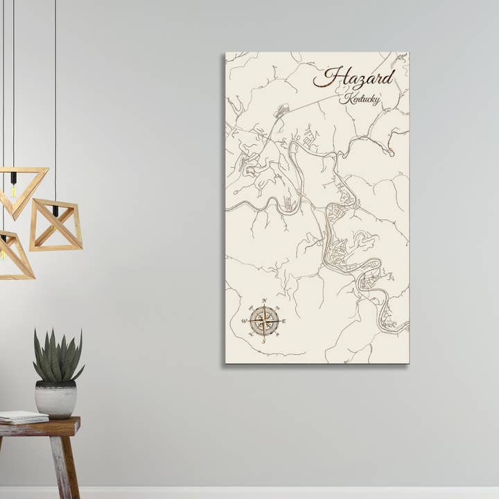 Kentucky: Hazard Street Map für den Großhandel von Fire & Pine