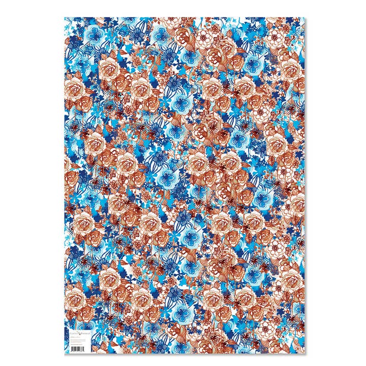 Wrapping Paper - Sepia Florals for wholesale by Little Branch
