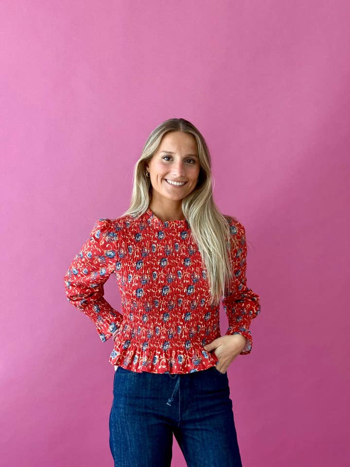 Chía Red Lily Blouse for wholesale by MindTraveler