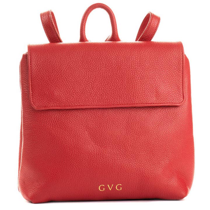 Mochila de couro - vermelho por atacado de GVG Accessories