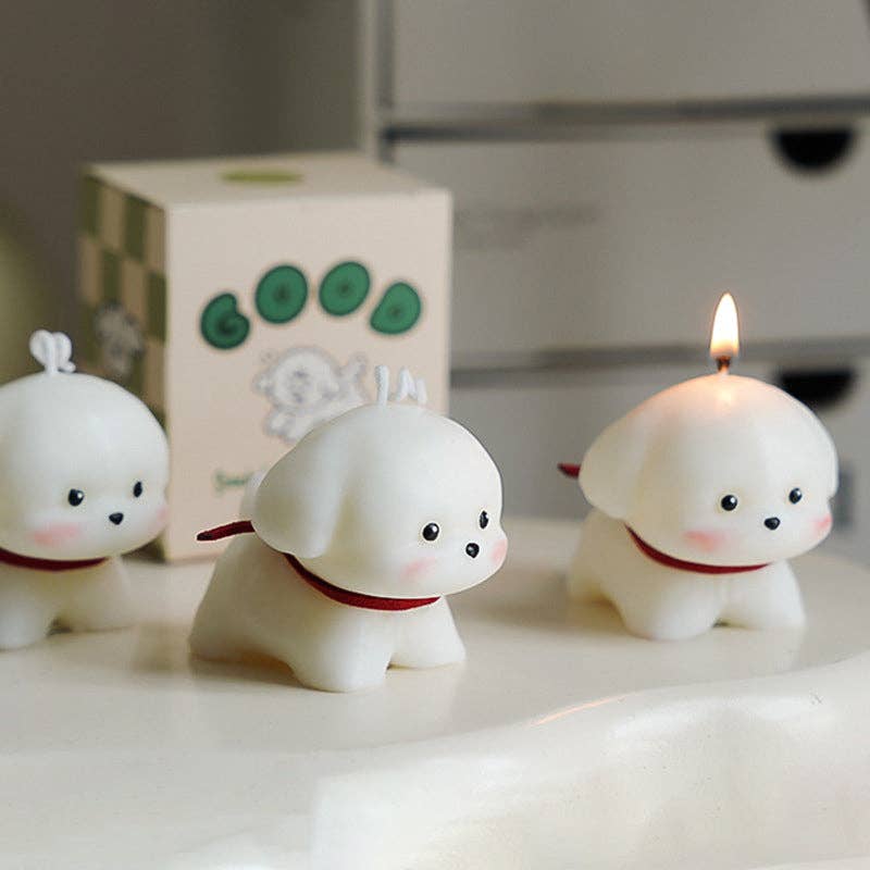 MINISUKI - Wholesale Novelty Candle - White poodle dog candle0