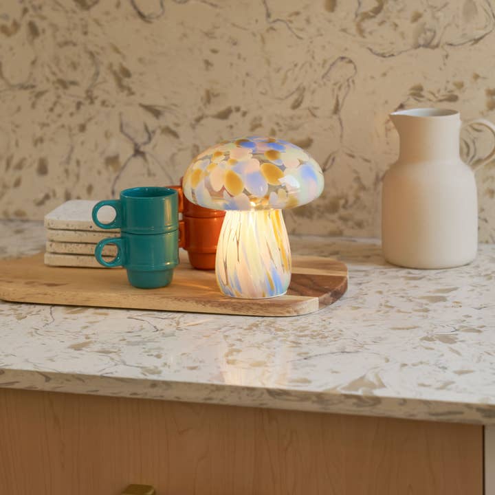 Humber - Wholesale Accent/Desk Lamp - Cordless Glass Mushroom Lamp4