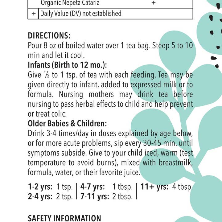 Oomi Organics - Vente Thé d'allaitement - Tisane bébé contre les gaz et coliques5