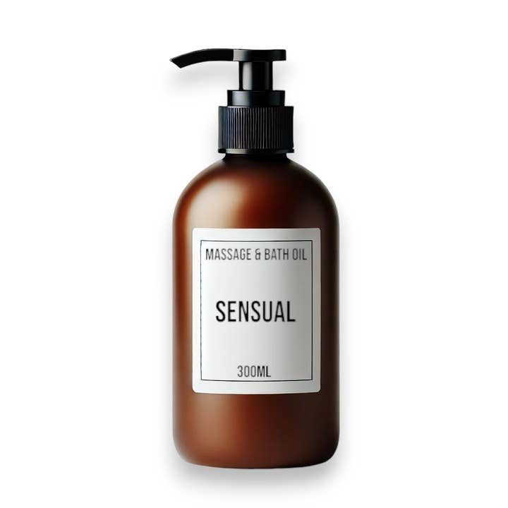 AW Aromatics Limited – wholesale Bad- och kroppsolja – 300 ml Sensuell Massage- och Badolja - Vit Etikett