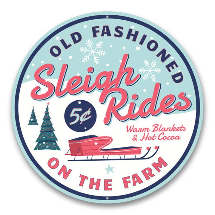 Släde rider på gården Sign för wholesale av Lizton Sign Shop, Inc