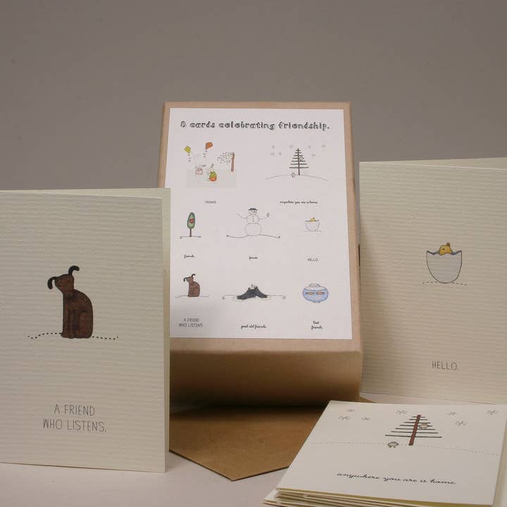 Mon bon ami. Une boîte de 8 petites cartes. pour la vente par Beth Mueller