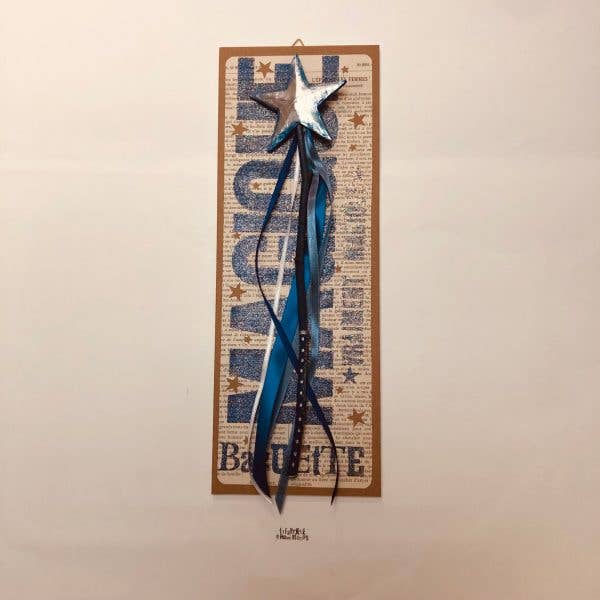 Baguette Magique Vraiment Magique Bleue & Argent #3 pour la vente par La fabrique de MOTS MAGIQUES