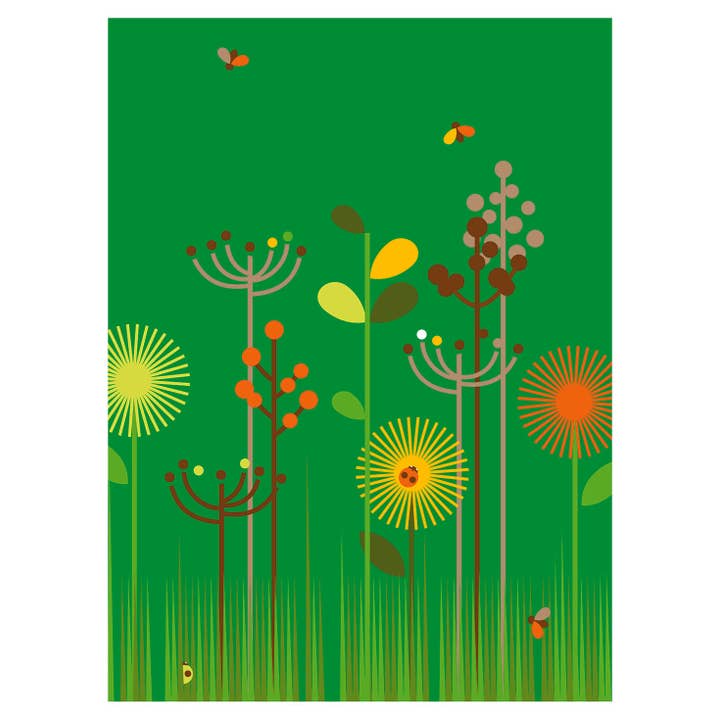 BLUE SHAKER – wholesale Art print – Dicky Bird - Green Meadow