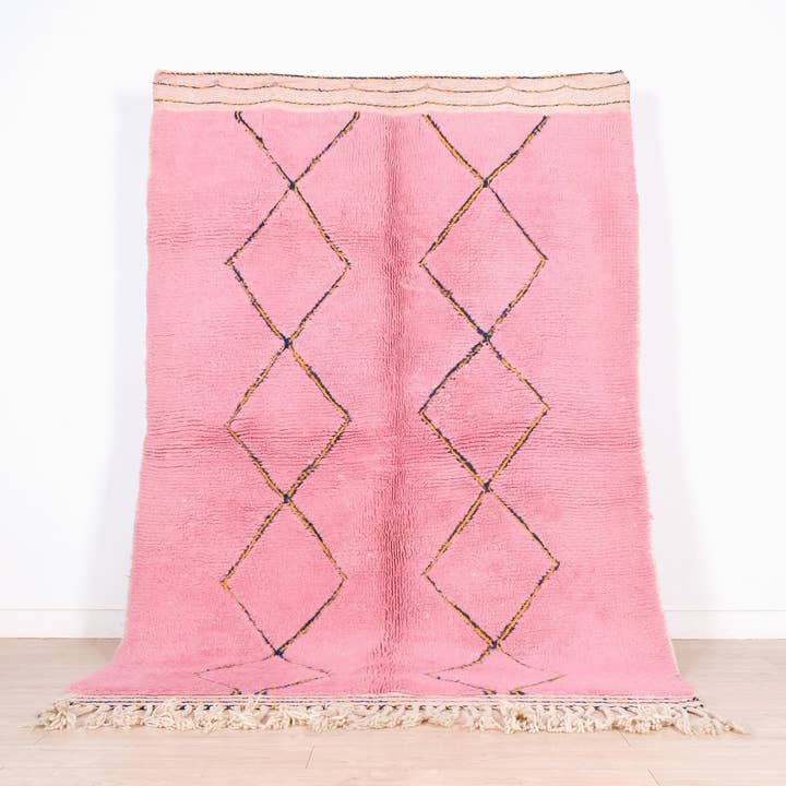Moroccan Woven Treasures - Wholesale Area Rug - Pink Moroccan Rug, Shag rug, Berber rug, Large area rug