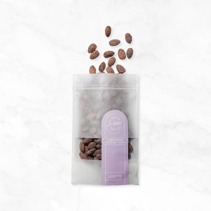 Sir Walter Candy Co. - Wholesale Nuts - Hand Crafted Cinnamon Toffee Almonds 7 oz - Sweet and Crunch