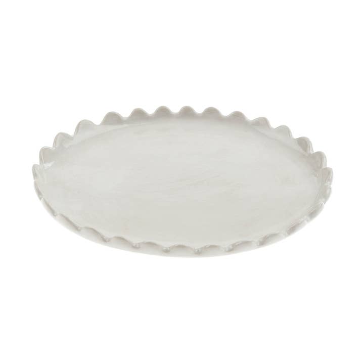 Scalloped Oval Plate S for wholesale by Indaba Trading