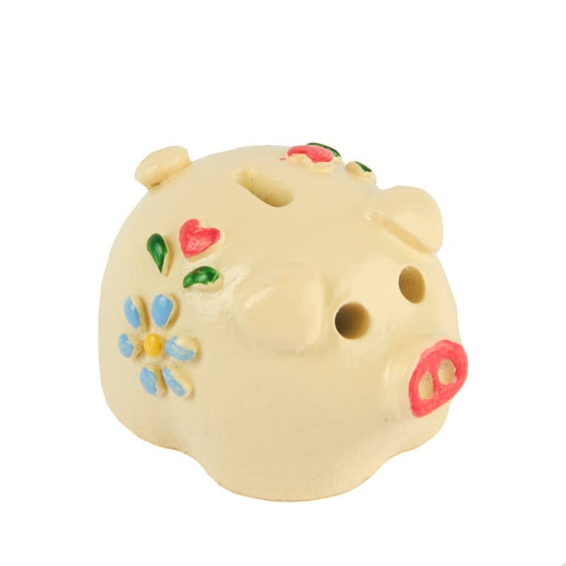 Factory Direct Craft – wholesale Money/piggy bank – Miniature Ceramic Cream Piggy Bank - 5/8" x 5/8"3