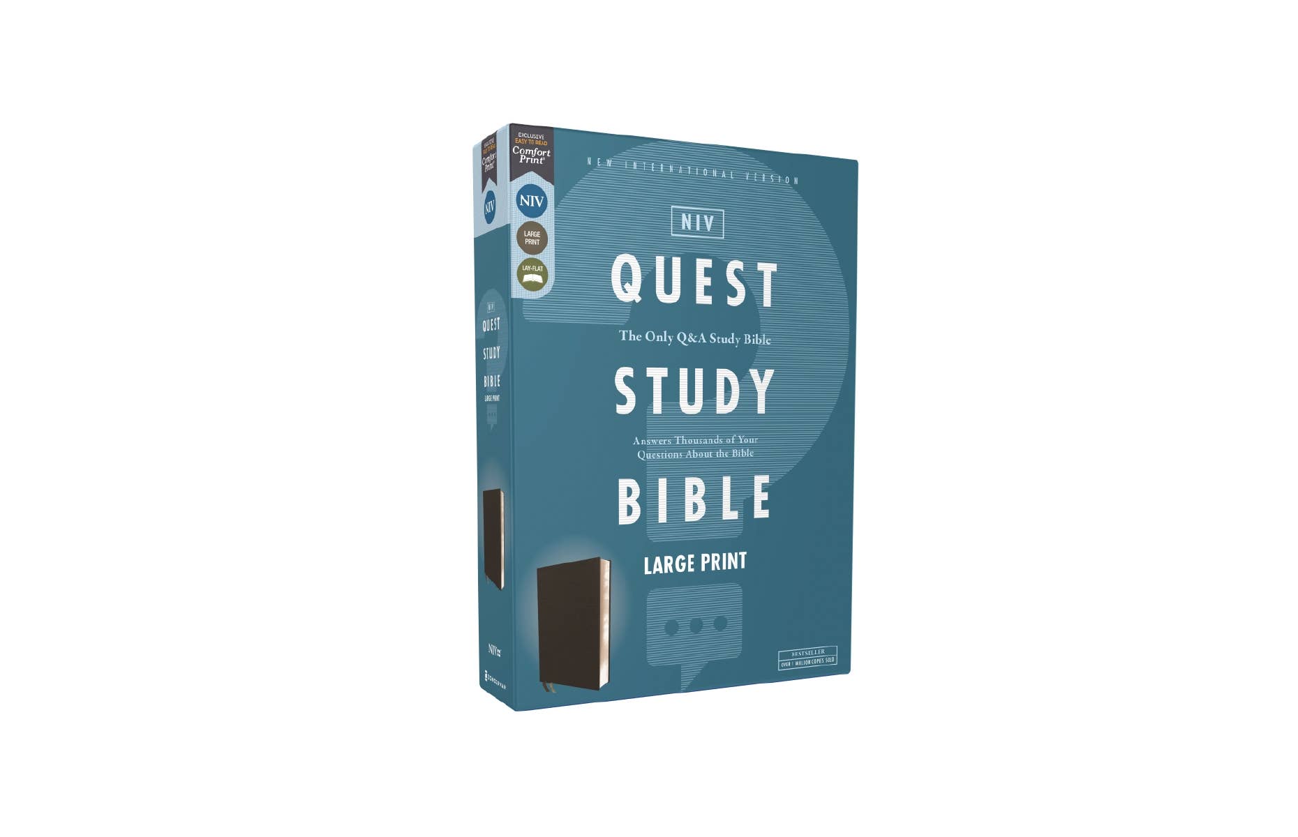 HarperCollins Christian Publishing - Wholesale Reference - NIV Quest Study Bible, Large Print, Bonded Leather, Black12