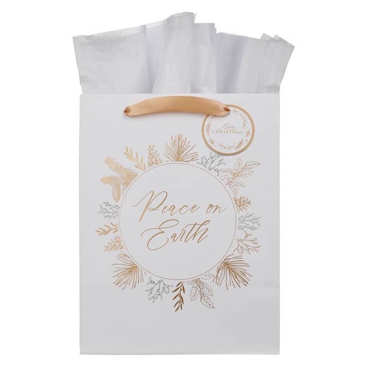 Gift Bag LG Portrait Peace on Earth for wholesale by Christian Art Gifts