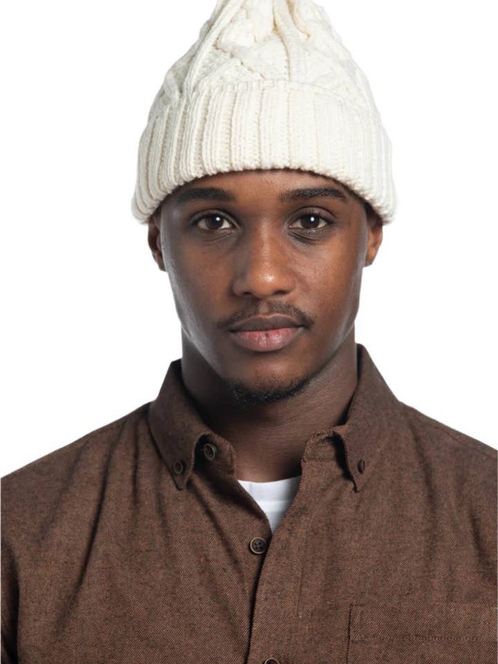 Made in Ireland Heritage Worsted Wool Hat in Natural for wholesale by Rue Saint-Patrick