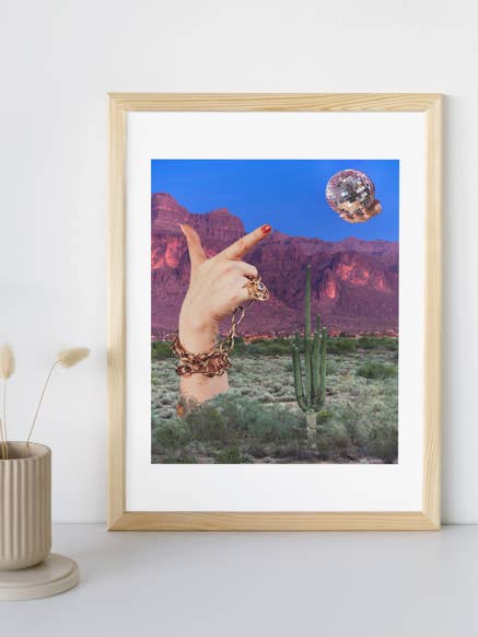 Disco Moon print (8x10) for wholesale by Lucky Lasso