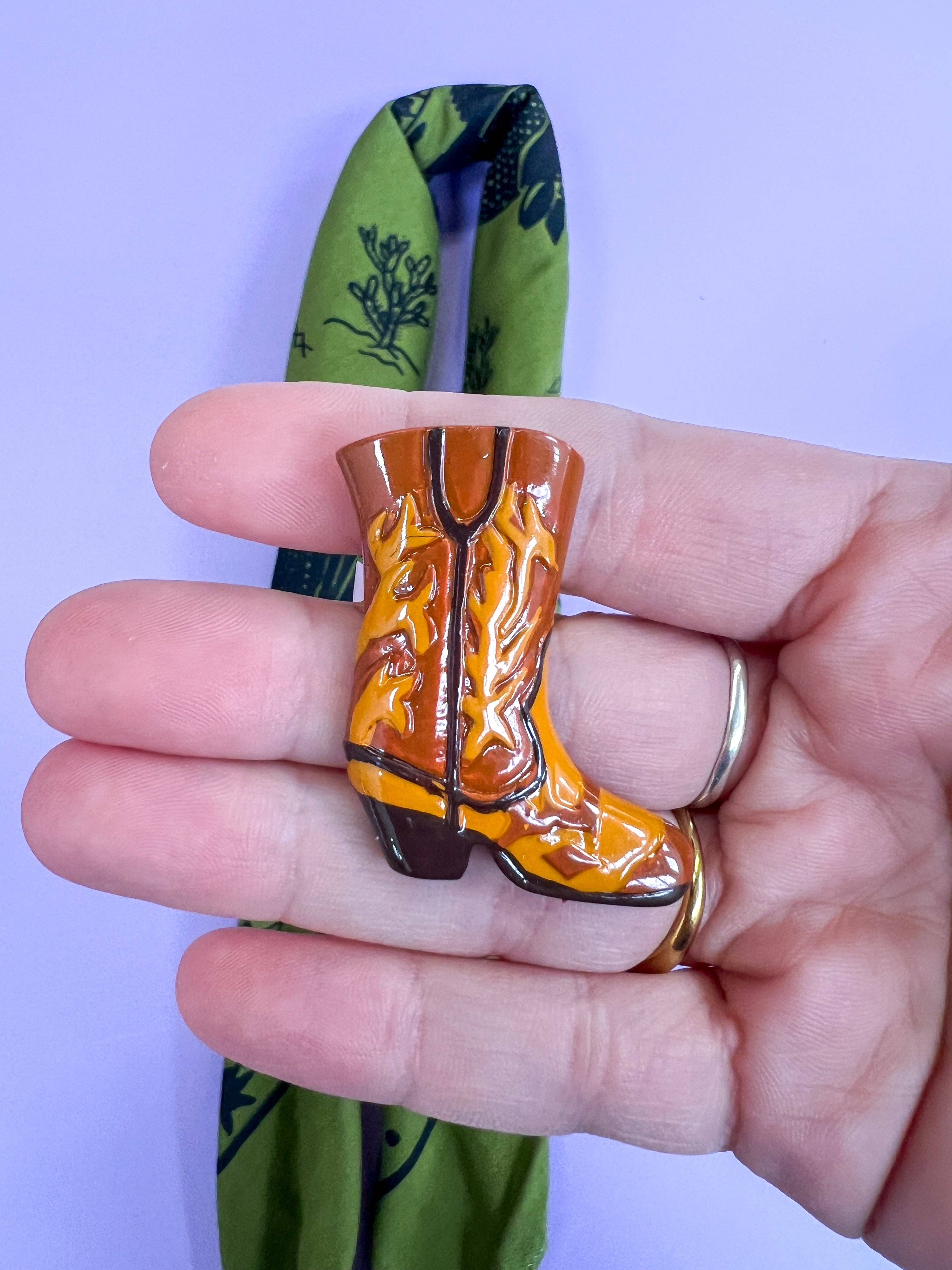 Velvet Outlaw - Wholesale Scarf Clip - Women's - Colorful Cowboy Boot Bandana Slide - Multiple Colors3