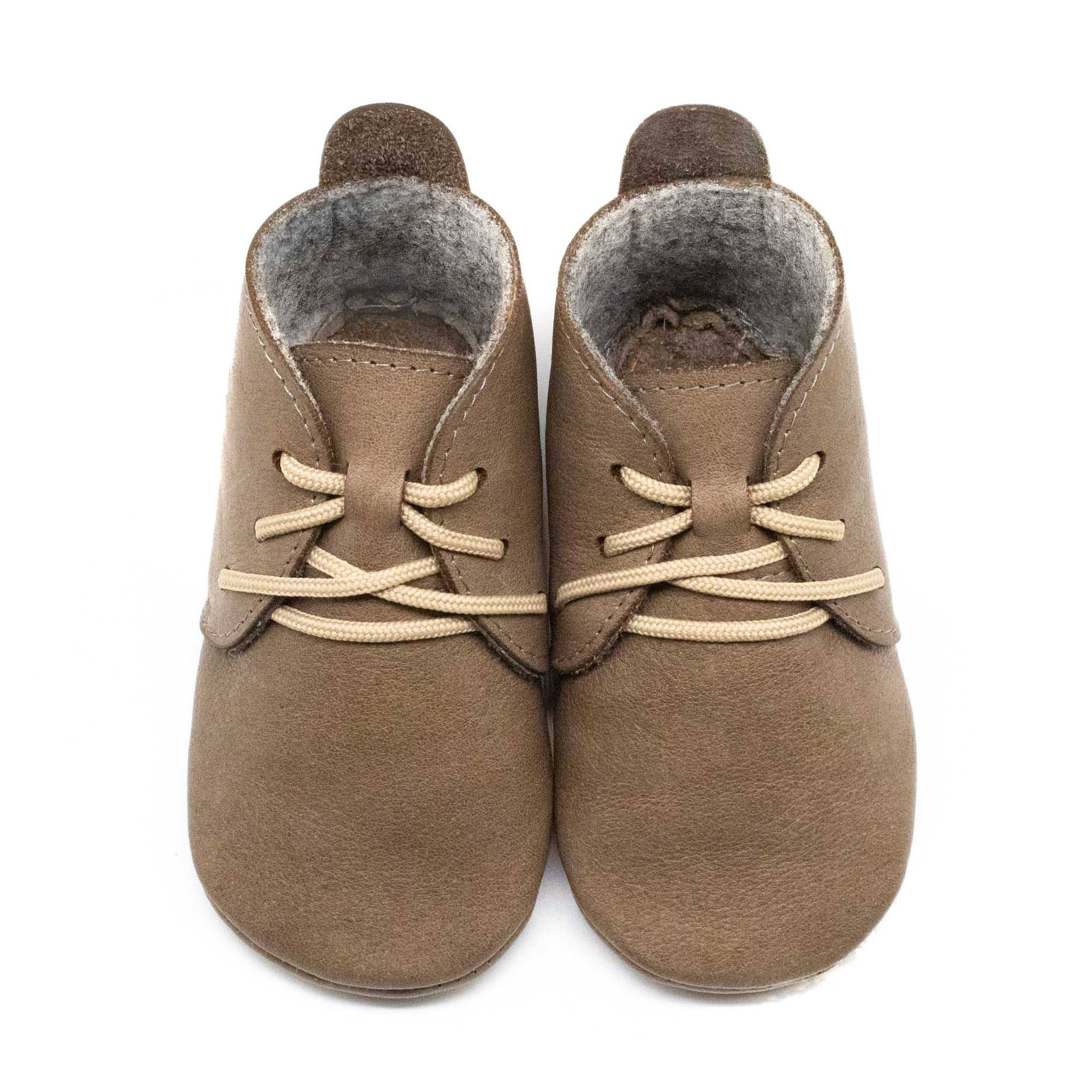 Barefoot shoes AMIGO lace-up beige (new cut) for wholesale on Faire2