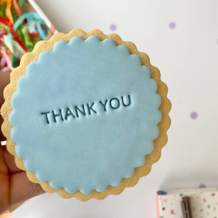 Thank You Iced Shortbread Cookies | Decorated Biscuits for wholesale by Gardners Cookies