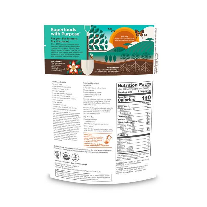 Navitas Organics - Wholesale Dried/Dehydrated Fruit - Goji Berries