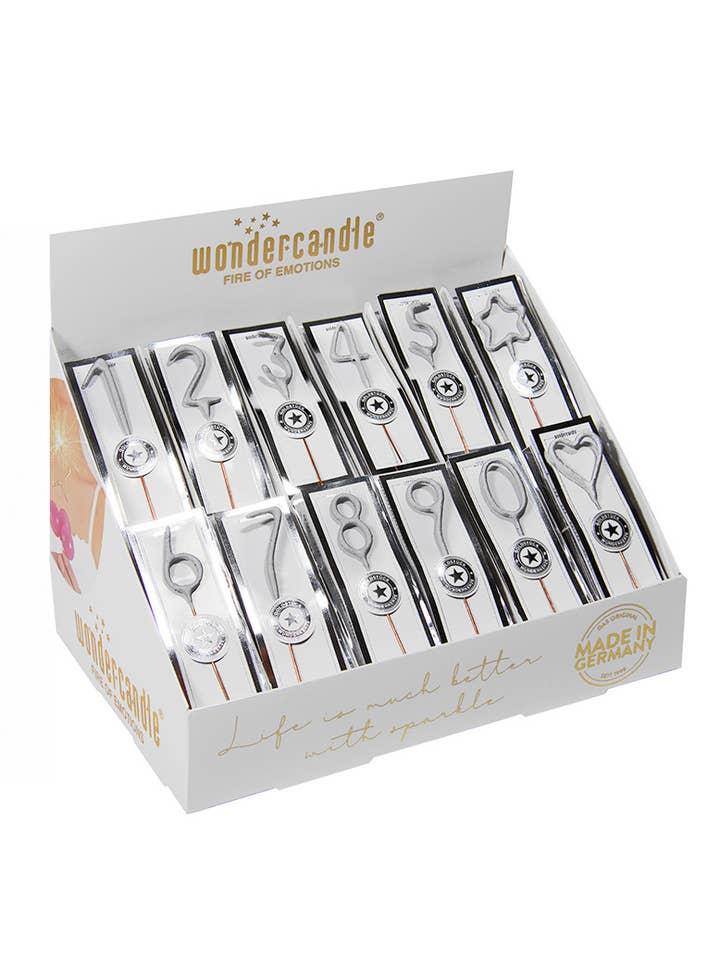 Platinum silver mini Assortment - 144 Wondercandle® mini pour la vente par Wondercandle