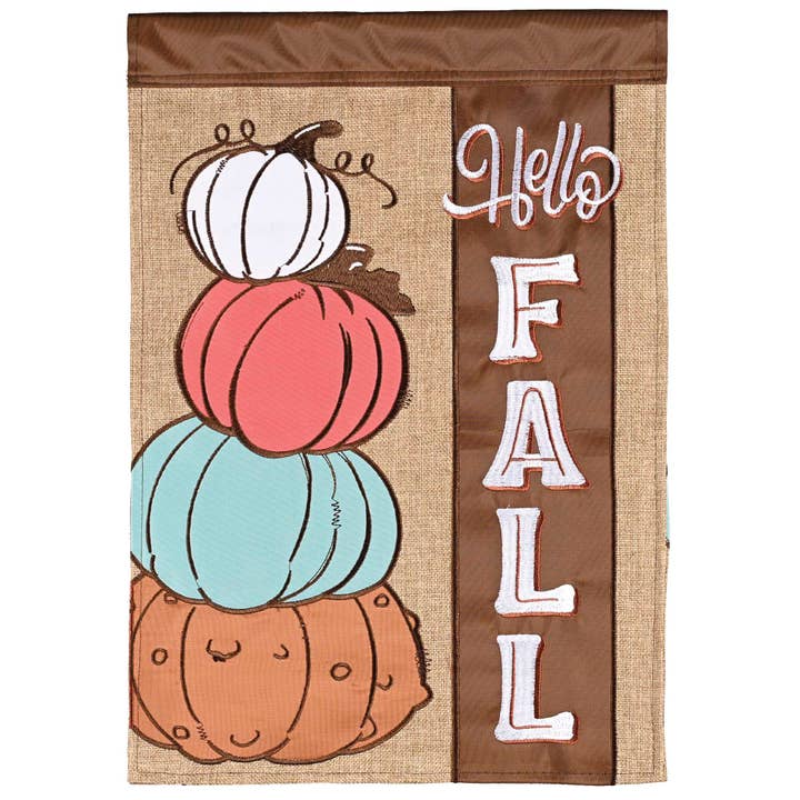 Gartenflagge Mehrfarbige Kürbisse Hallo für den Großhandel von Magnolia