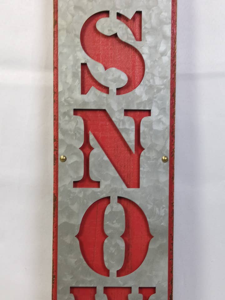 Let It Snow Galvanized Sign 32in for wholesale by Wholesale Home Decor