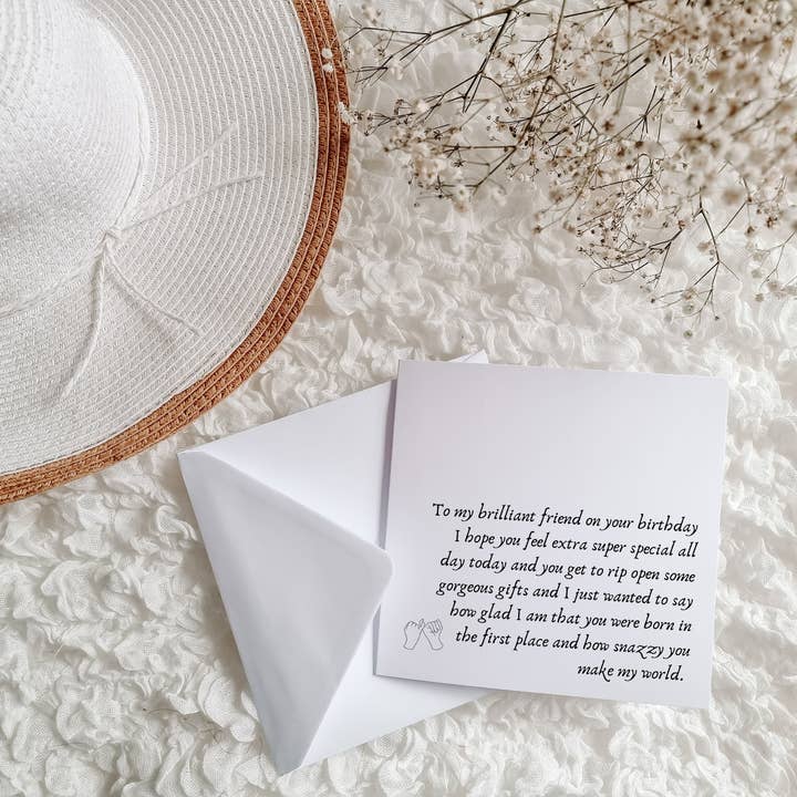 Carte Brilliant Friend pour la vente par A Little Box of Delights