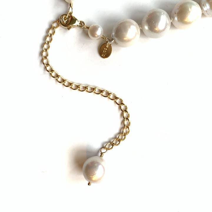 Solid Design Studios - Wholesale Beaded/Pearl Necklace - One-of-a-Kind Hand-Knotted Ultra Baroque Pearl Necklace With 14k Gold-Filled Rondelles1