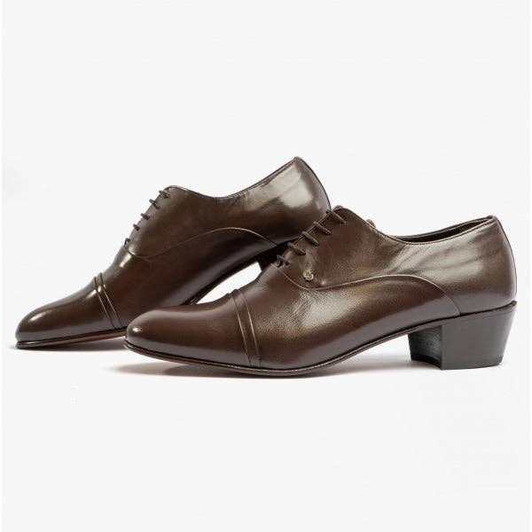 Club Cubano – wholesale Oxford shoes – Men′s – Club Cubano CORDOBA Mens Soft Leather Lace-Up Cuban Heel Oxford Shoes Dark Brown