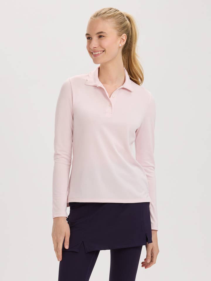 RNWK - Wholesale Polo - Women's - Scallop Collar Long Sleeve Polo